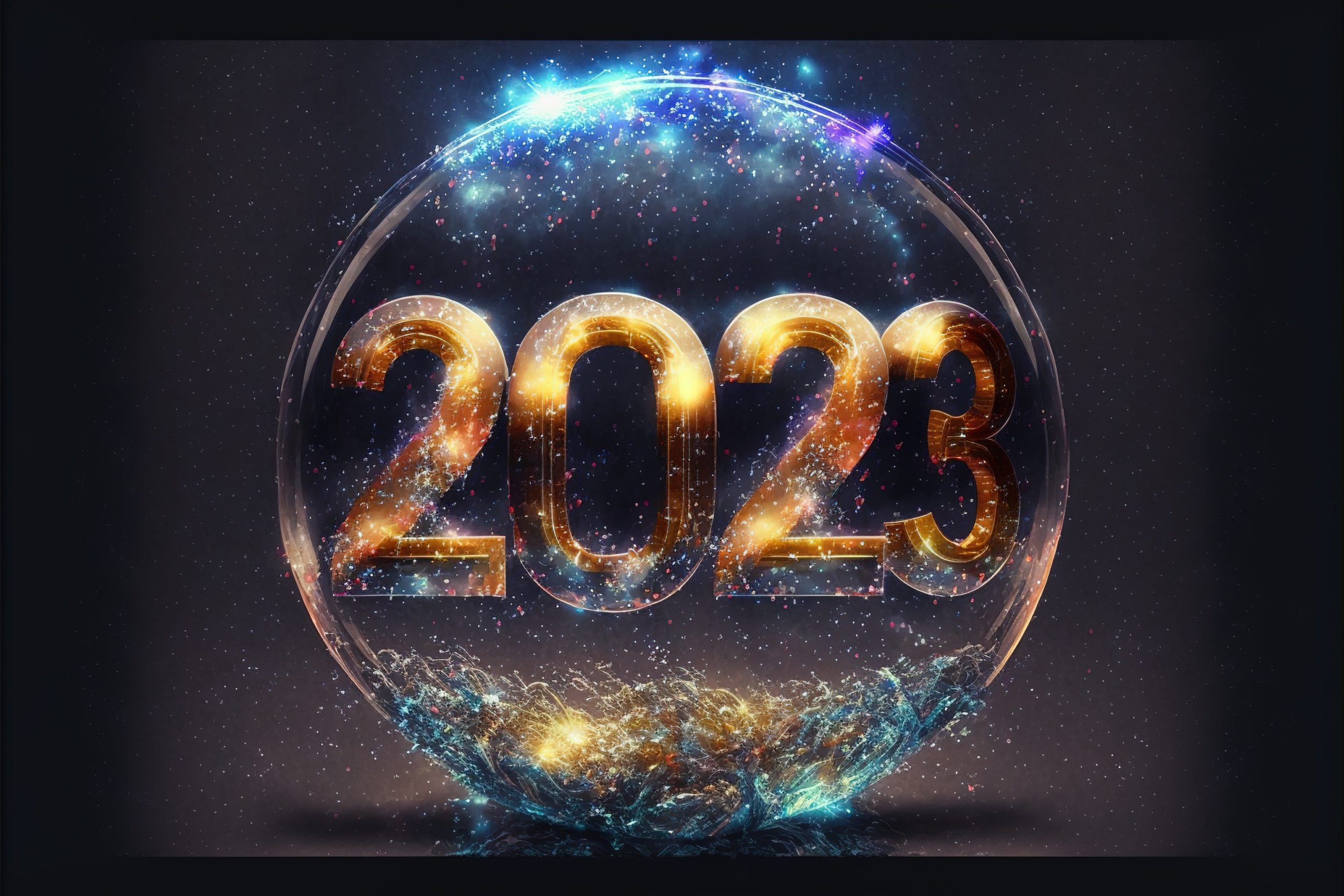 crystal ball with "2023" inside