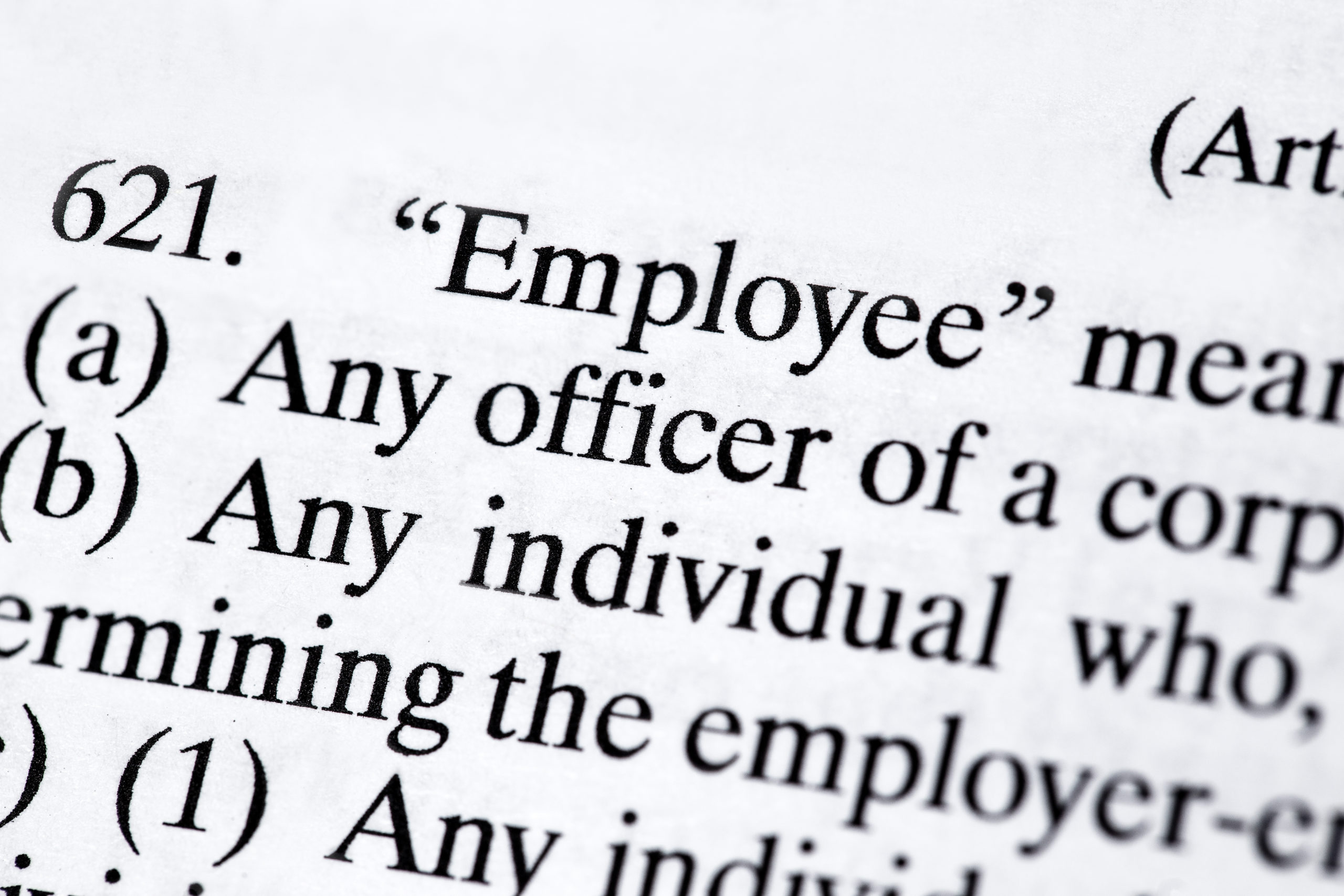 Photo of CUIC Section 621 "Employee" means ... (a) an officer ...