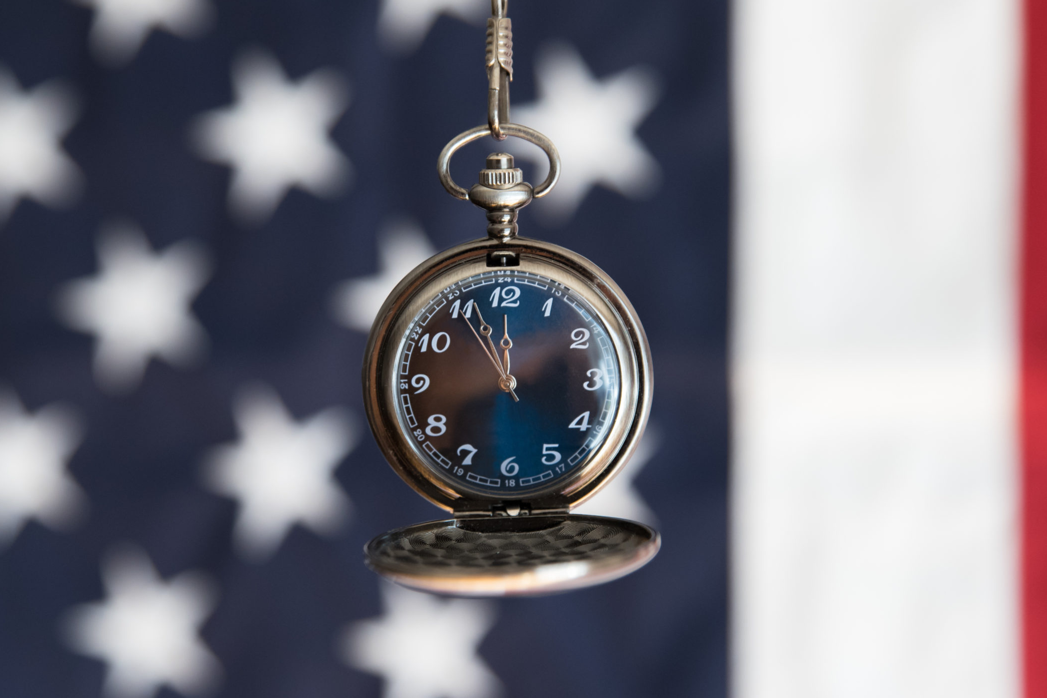 Stopwatch and American Flag