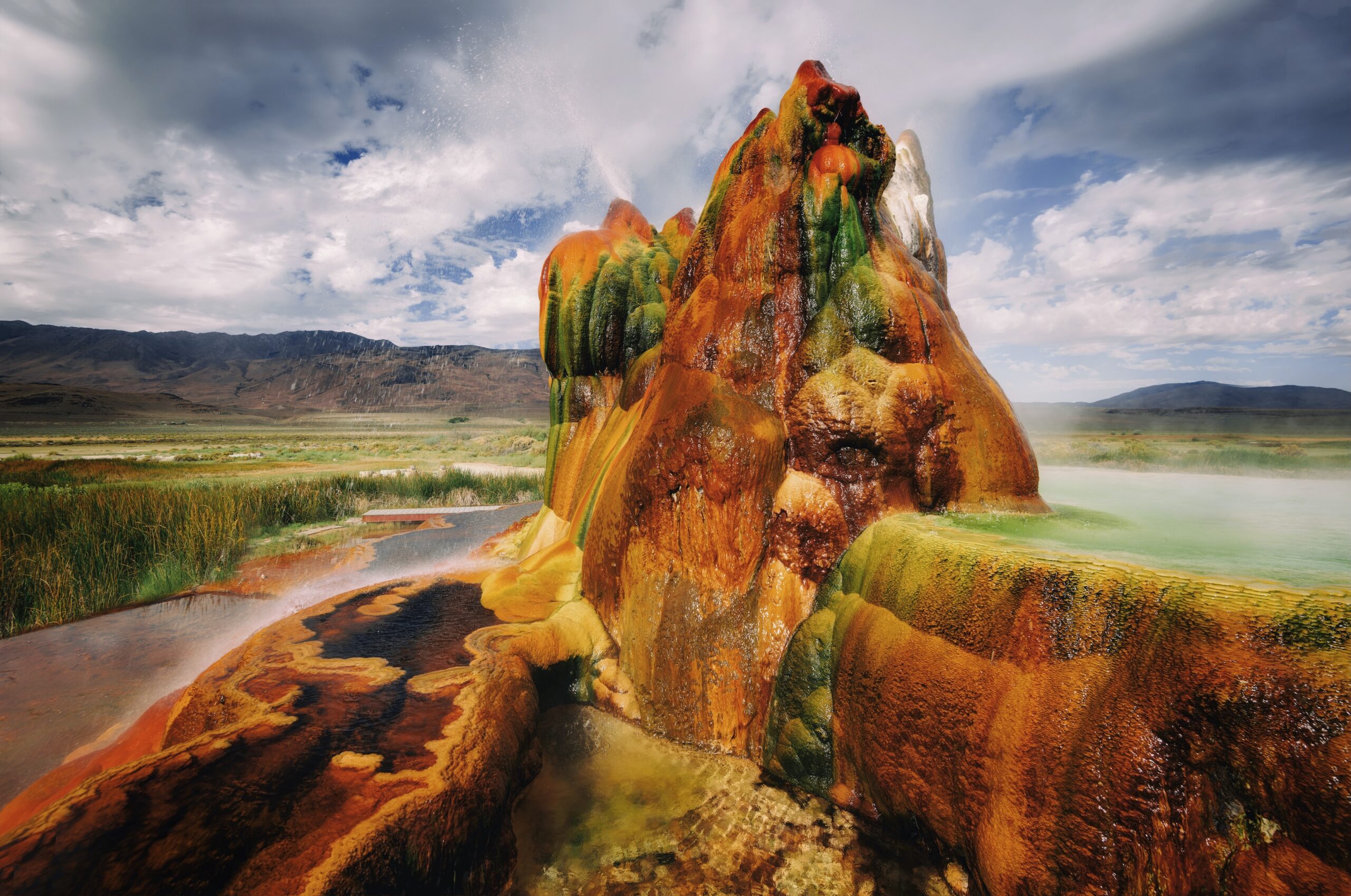 Fly Geyser in Nevada