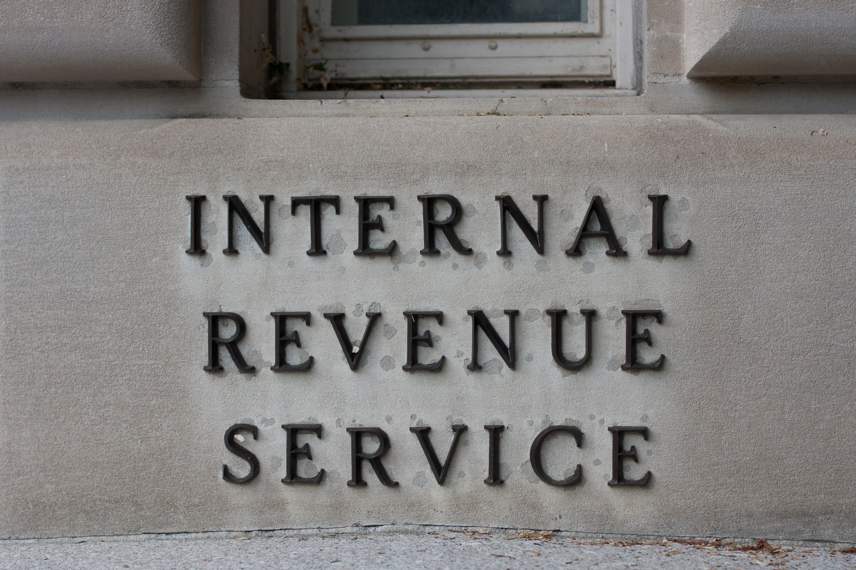 IRS Headquarters Sign in Washington, D.C.