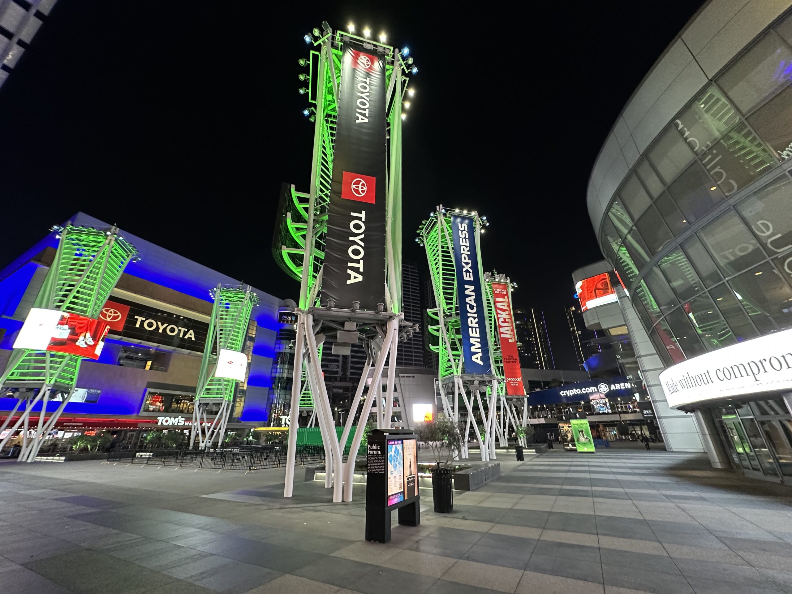 L.A. Live district at night