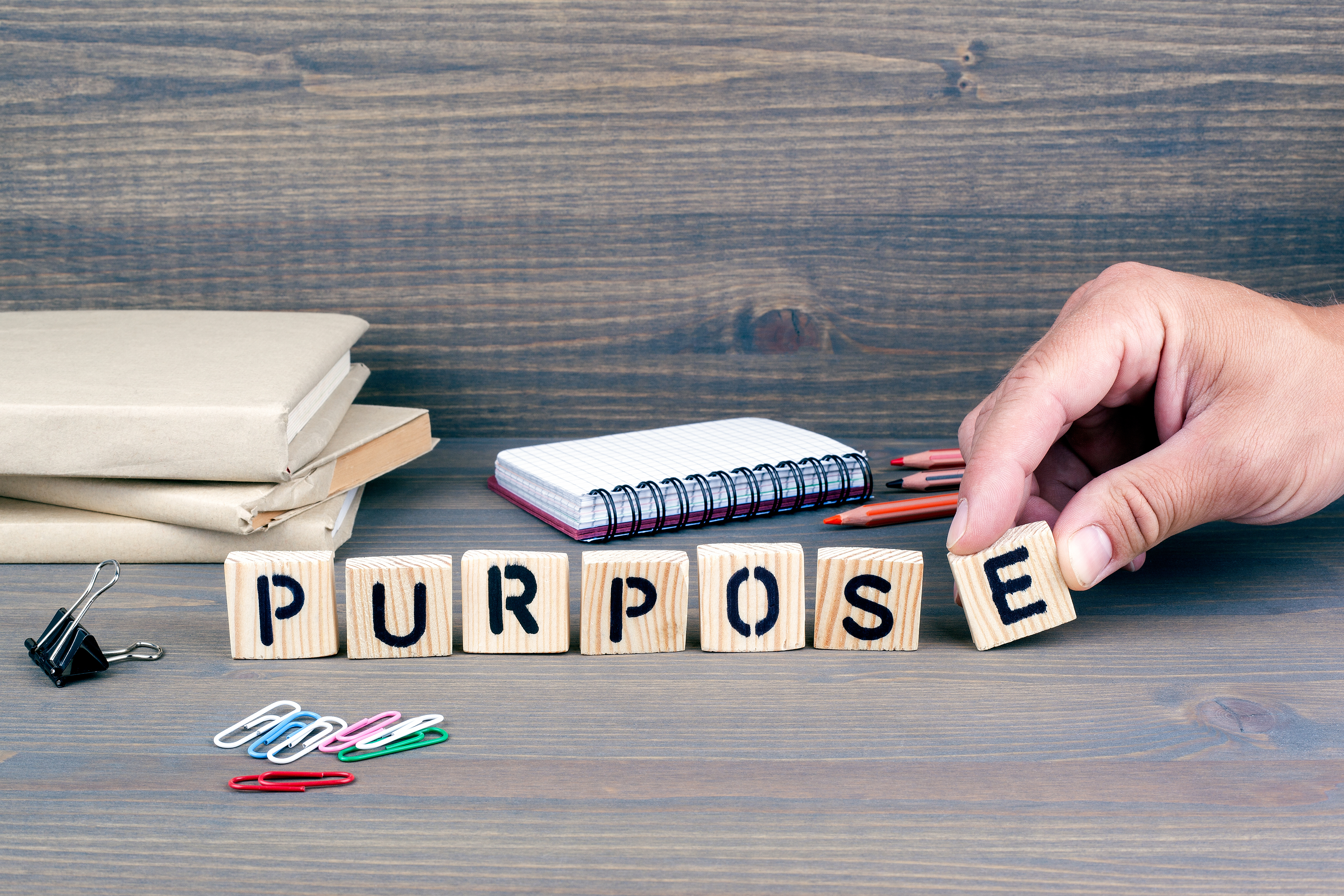 purpose. Wooden letters on dark background – Nonprofit Law Blog