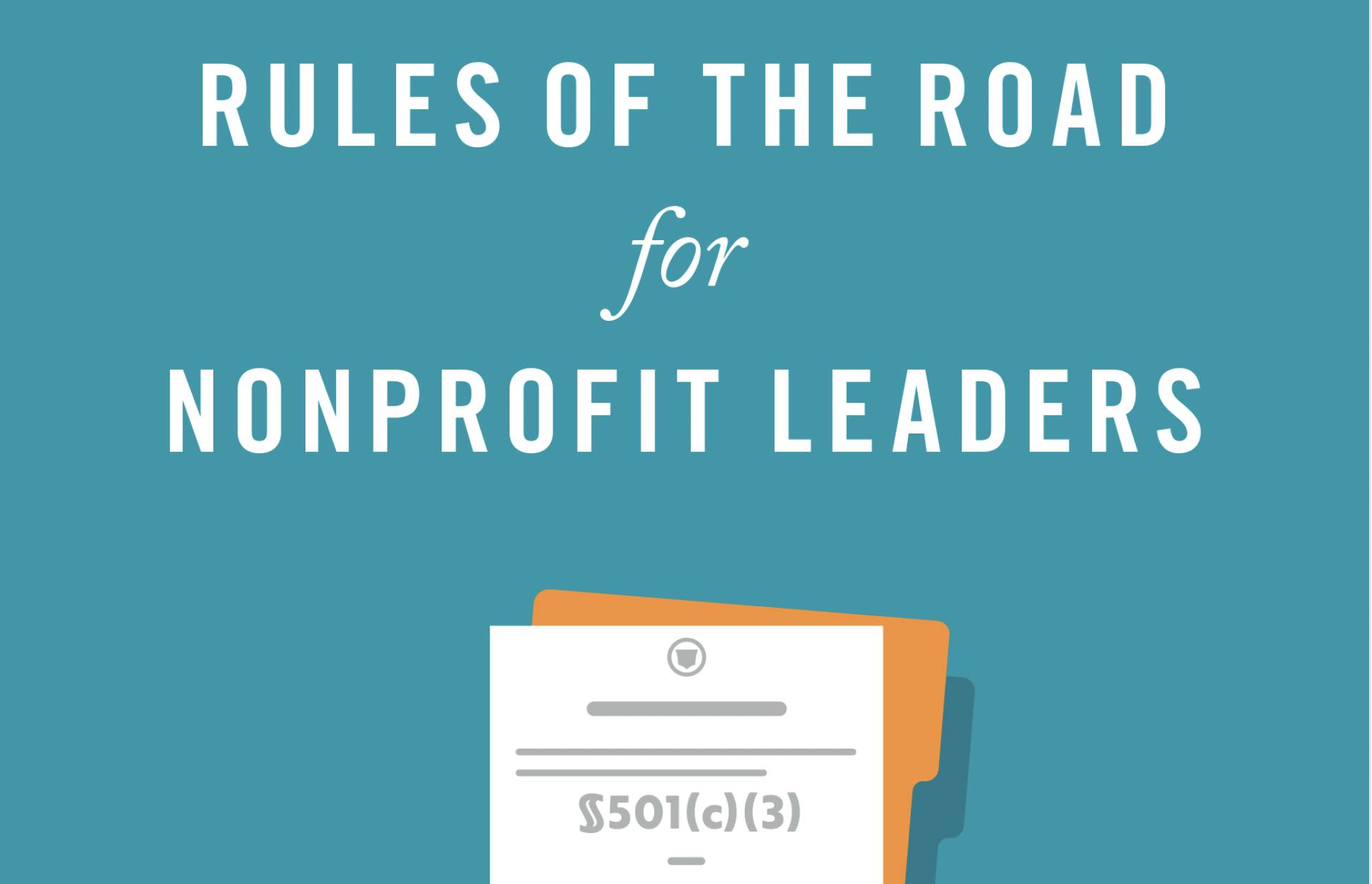 Rules of the Road for Nonprofit Leaders title on book jacket