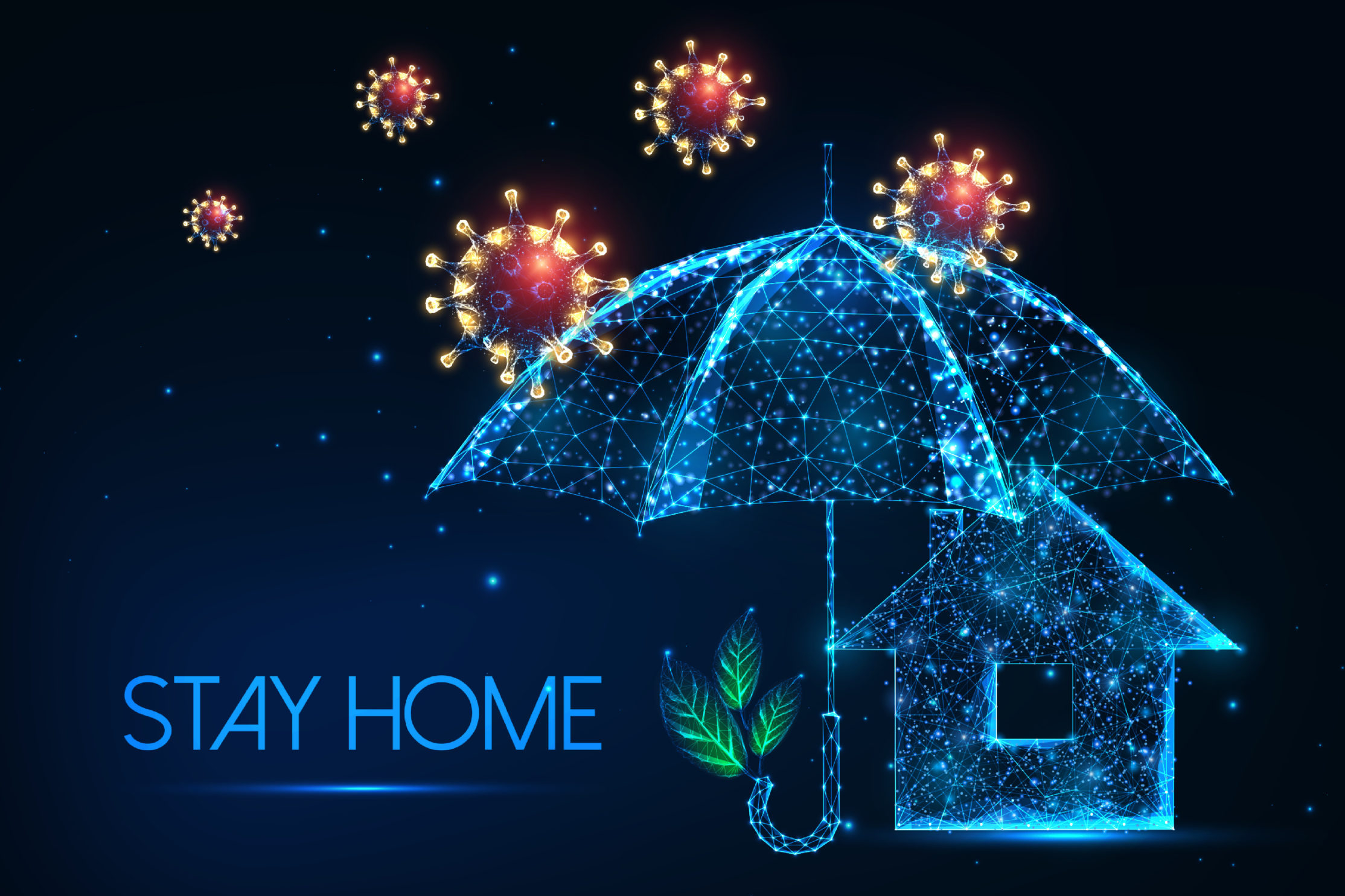 Stay home graphic