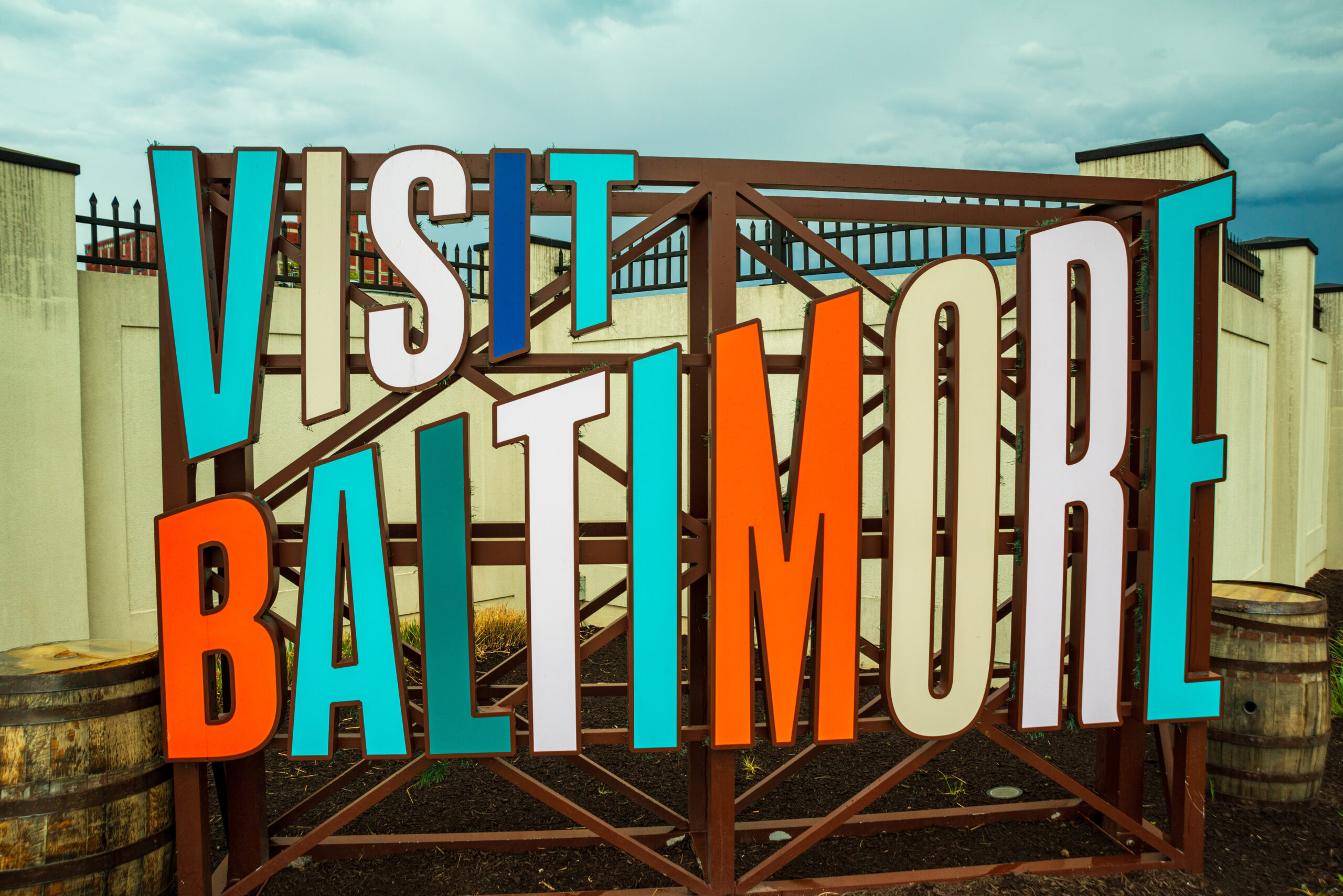 "Visit Baltimore" outdoor sign