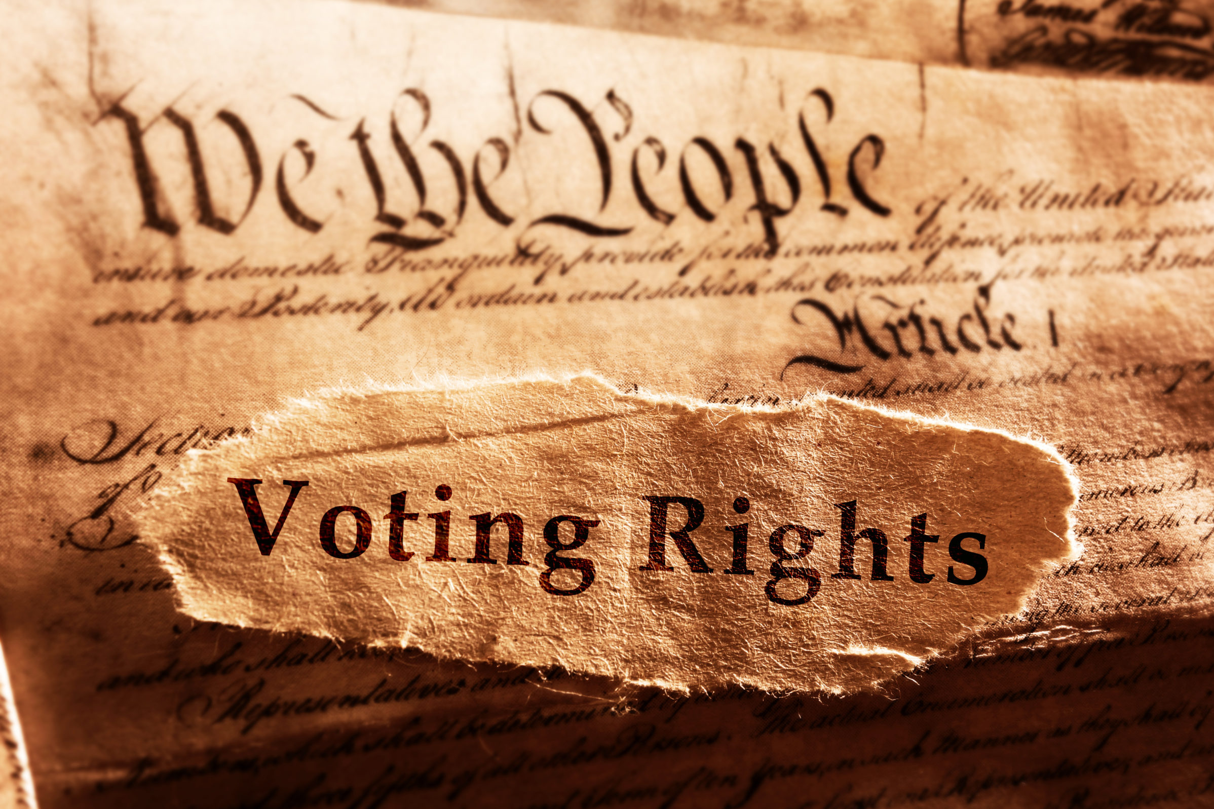 Voting Rights text on United States Constitution